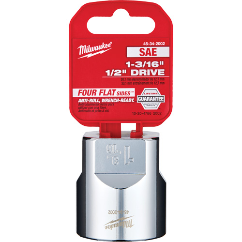 Prise SAE avec c&ocirc;t&eacute;s Four Flats, 1-3/16", Prise 1/2", 6 pans Northern Industrial Supply Inc.