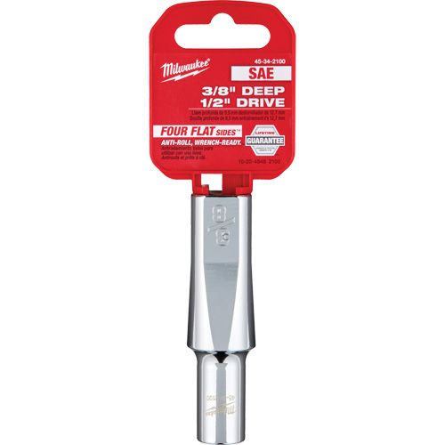 SAE Socket with Four Flat Sides, 3/8", 1/2" Drive, 6 Points, Deep Northern Industrial Supply Inc.