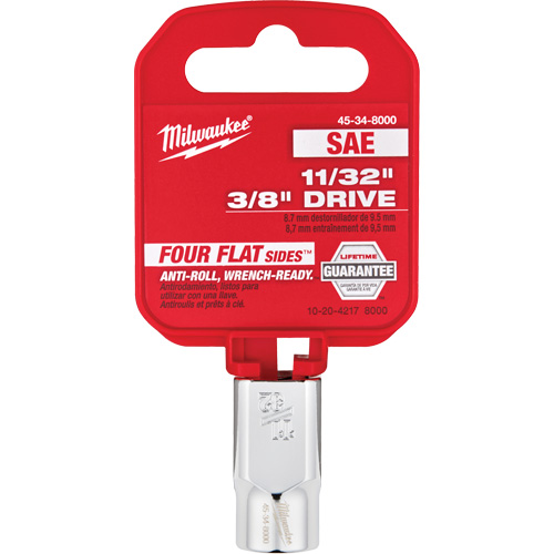 SAE Socket with Four Flat Sides, 11/32", 3/8" Drive, 6 Points Northern Industrial Supply Inc.