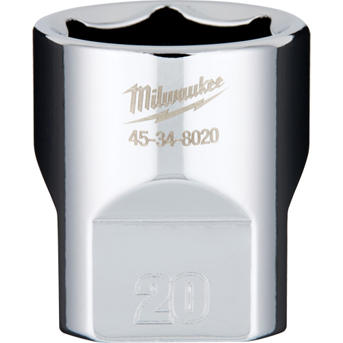 Metric Socket with Four Flat Sides, 20 mm, 3/8" Drive, 6 Points Northern Industrial Supply Inc.