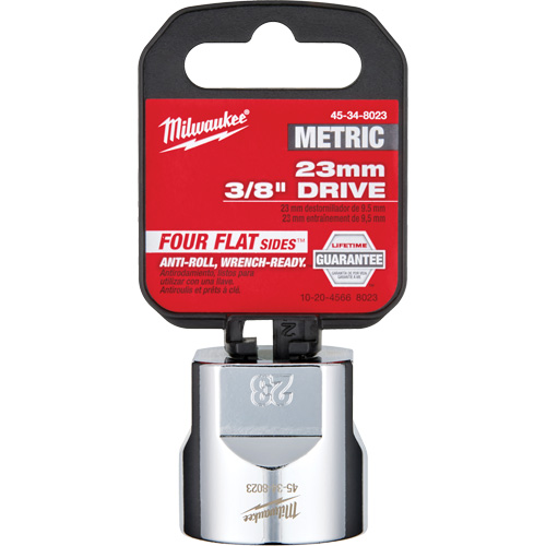Metric Socket with Four Flat Sides, 23 mm, 3/8" Drive, 6 Points Northern Industrial Supply Inc.