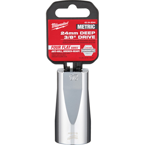 Metric Socket with Four Flat Sides, 24 mm, 3/8" Drive, 6 Points, Deep Northern Industrial Supply Inc.