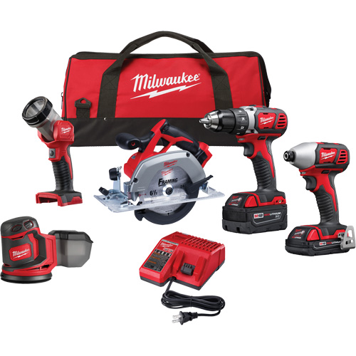 Trousse 5 pi&egrave;ces doutil combin&eacute; M18, Lithium-ion, 18 V Northern Industrial Supply Inc.