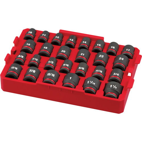 Jeu de douilles profondes 3/8" Shockwave Impact Duty Packout, 27 Mcx, Chocs, Prise de 1/2" Northern Industrial Supply Inc.