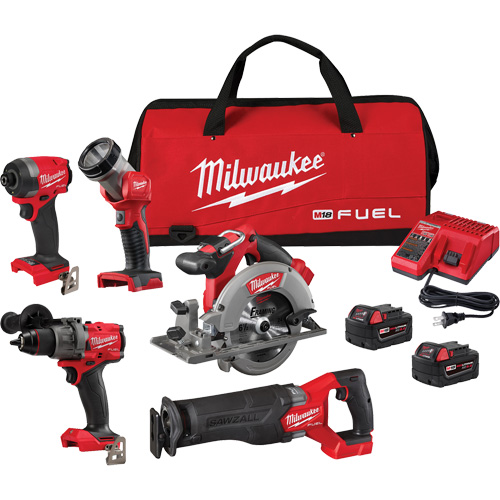 Jeu de 5 outils combin&eacute;s M18 Fuel, Lithium-ion, 18 V Northern Industrial Supply Inc.