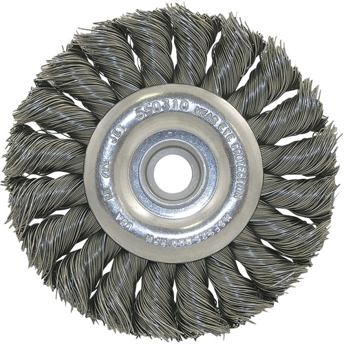 3K114 Unthreaded Knot Twisted Wire Wheel, 3-1/4" Dia., 0.014" Fill, 3/8"-1/2 Arbor Northern Industrial Supply Inc.