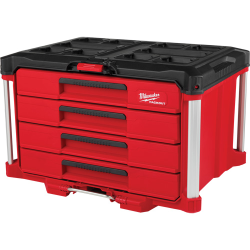 Boîte &agrave; outils avec 4 tiroirs PackOut, 16-3/10" x 22-1/5" x 14-3/10", Rouge Northern Industrial Supply Inc.