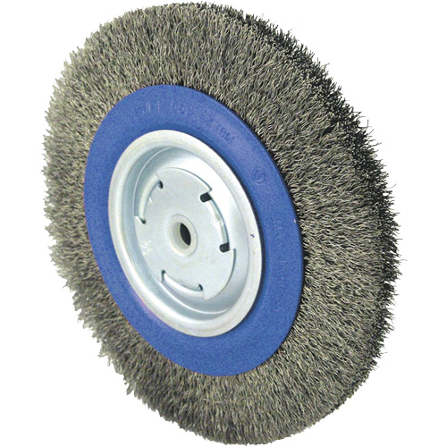 Crimped Wire Wheel Brushes, 8" Dia., 0.014" Fill, 1/2" - 5/8" - 2 Arbor Northern Industrial Supply Inc.