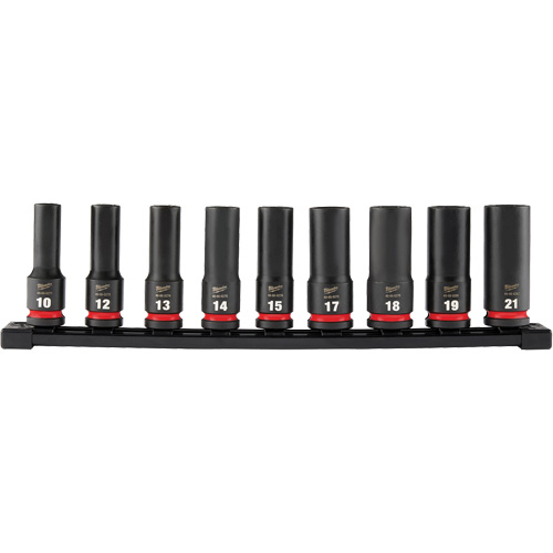 Jeu de douilles m&eacute;triques &agrave; 6 pans Shockwave Impact Duty, 9 Mcx, Chocs, Prise de 1/2", Profond Northern Industrial Supply Inc.