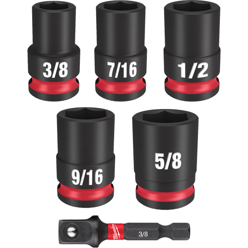 Jeu de douilles SAE &agrave; 6 pans Shockwave Impact Duty, 6 Mcx, Chocs, Prise de 3/8" Northern Industrial Supply Inc.