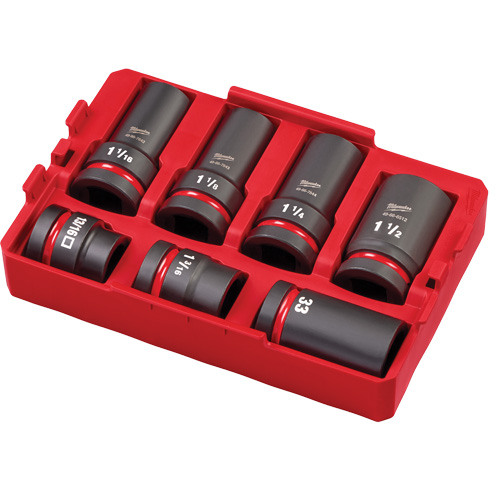 Packout Shockwave Impact Duty Metric & SAE Wheel Service Socket Set, 7 Pieces, 1" Drive Size Northern Industrial Supply Inc.