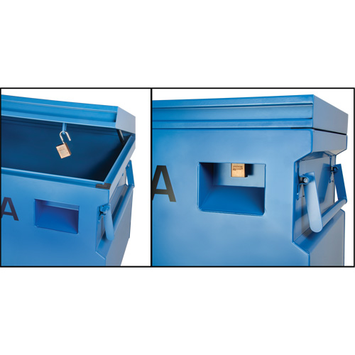 Coffre &agrave; outils de chantier, 48" x 24" x 27-3/5", Acier, Bleu Northern Industrial Supply Inc.