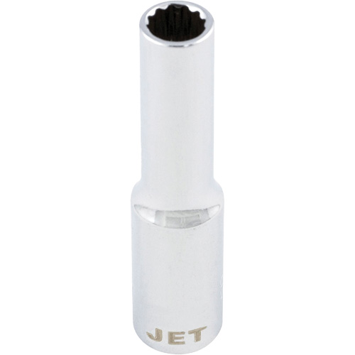 Chrome Socket, 8 mm, 1/4" Drive, 12 Points, Deep Northern Industrial Supply Inc.