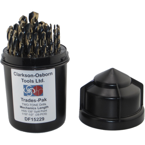 Two-Tone 29-Piece Mechanic's Drill Set, High Speed Steel Northern Industrial Supply Inc.