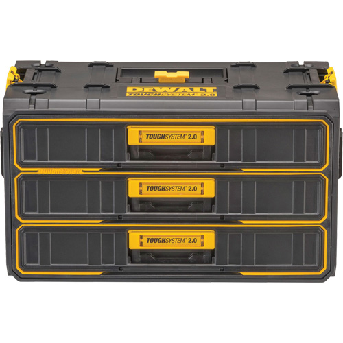 Unit&eacute; &agrave; trois tiroirs ToughSystem 2.0, 21-4/5" x 12-3/10" x 12-3/5", Noir/Jaune Northern Industrial Supply Inc.