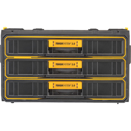 Unit&eacute; &agrave; trois tiroirs ToughSystem 2.0, 21-4/5" x 12-3/10" x 12-3/5", Noir/Jaune Northern Industrial Supply Inc.