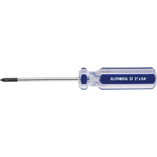 Tournevis Philips bleu transparent avec bandes, #0, Prise Plastique Northern Industrial Supply Inc.