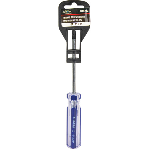 Tournevis Philips bleu transparent avec bandes, #2, Prise Plastique Northern Industrial Supply Inc.