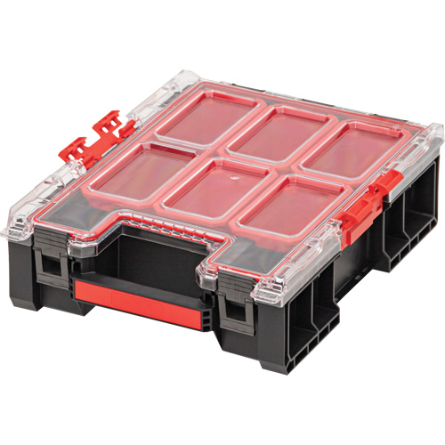 Arx&reg; Medium Tall Organizer with Bins, 10-2/5" x 14-3/10" x 4-1/5", Black Northern Industrial Supply Inc.