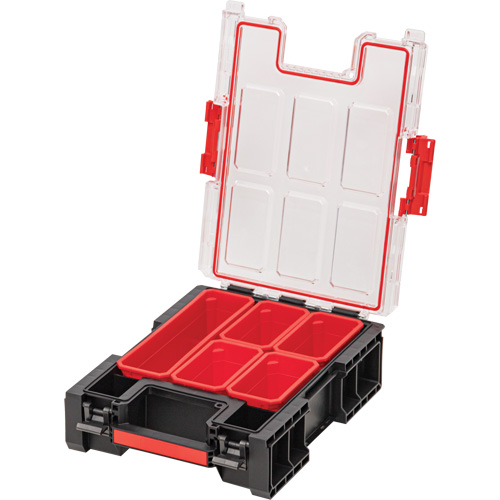 Arx&reg; Medium Tall Organizer with Bins, 10-2/5" x 14-3/10" x 4-1/5", Black Northern Industrial Supply Inc.