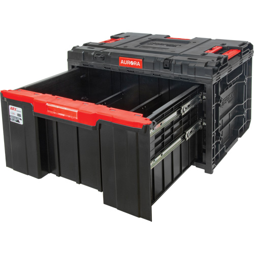 Arx&reg; Single Drawer Toolbox, 11-1/5" W x 18-3/10" D x 9-1/10" H, Black/Red Northern Industrial Supply Inc.