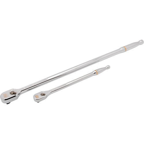 Ensemble de rochet &agrave; t&ecirc;te en goutte enti&egrave;rement polie et manche flexible extra long avec prises  1/4" & 3/8" 120XP Northern Industrial Supply Inc.