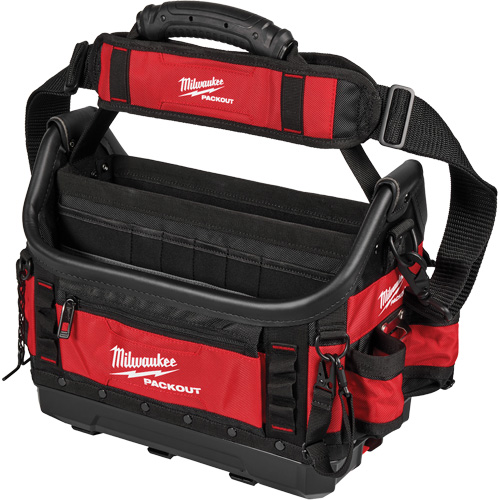 PackOut Structured Tote, Polyester, 39 Pockets, Black/Red Northern Industrial Supply Inc.