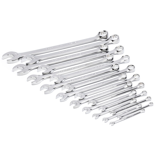 12-Point Long Pattern Combination SAE Wrench Set in Foam Storage Tray, Open-Ended, 19 Pieces, Imperial Northern Industrial Supply Inc.