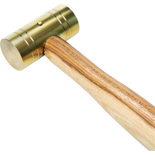 Brass Hammer with Hickory Handle, 1 lbs Head Weight, 11" L Northern Industrial Supply Inc.