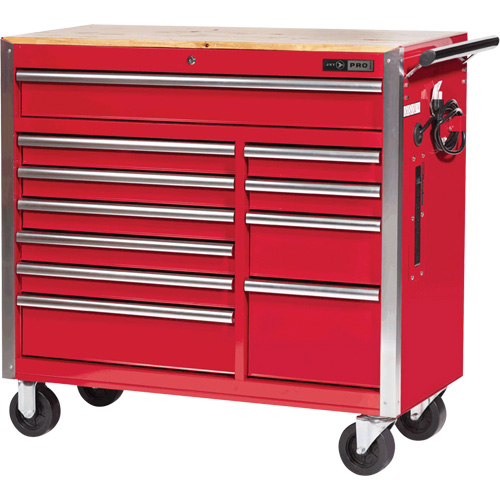PRC4211 Armoire roulante de s&eacute;rie Pro, 11 tiroirs, 42" la x 18" p x Rouge Northern Industrial Supply Inc.