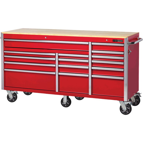 PRC7215 Armoire roulante de s&eacute;rie Pro, 15 tiroirs, 72" la x 24" p x Rouge Northern Industrial Supply Inc.