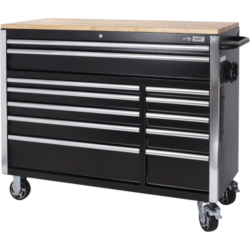 HDRC5212 Armoire mobile de s&eacute;rie HD, 12 tiroirs, 51-1/4" la x 21" p x 40-3/10" h, Noir Northern Industrial Supply Inc.