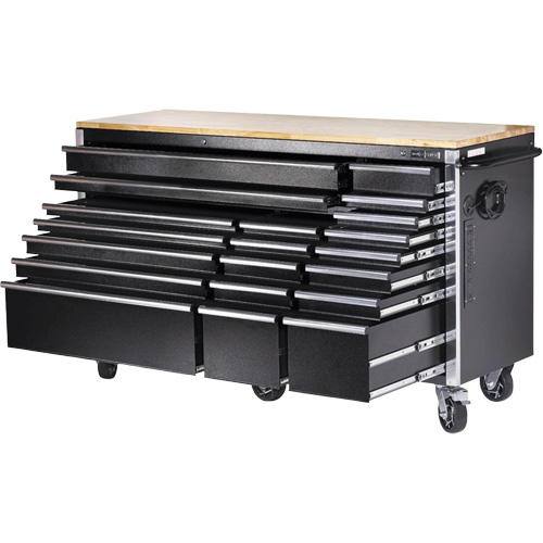 HDRC7220 Armoire mobile de s&eacute;rie HD, 20 tiroirs, 72" la x 24" p x 42-3/10" h, Noir Northern Industrial Supply Inc.
