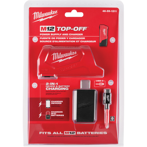 M12 TOP-OFF Power Supply and Charger, 12 V, Lithium-Ion Northern Industrial Supply Inc.