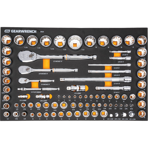 Mechanics Tool Set in Modular Foam Trays with Storage Unit, 194 Pieces Northern Industrial Supply Inc.