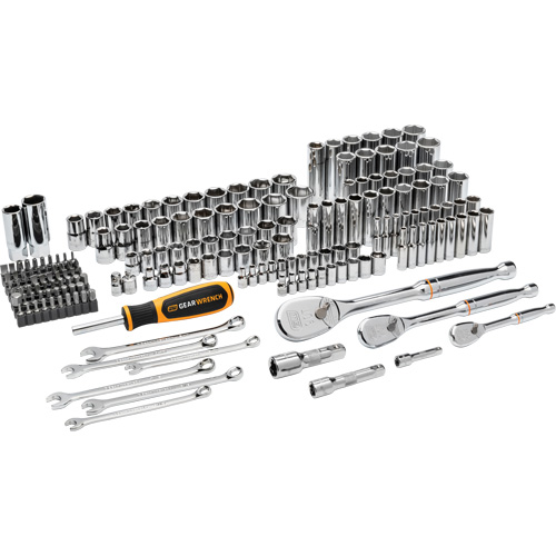 1/4", 3/8”, & 1/2" Drive 90T SAE/MM Mechanics Hand Tool Set Northern Industrial Supply Inc.