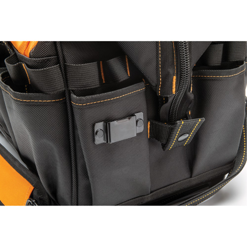Professional 20" Tool Bag, Nylon, 33 Pockets, Black/Orange Northern Industrial Supply Inc.