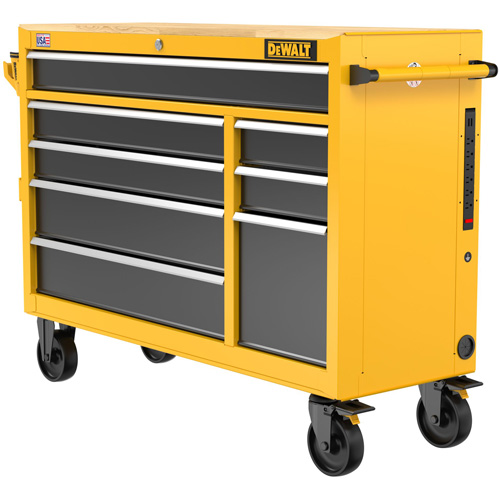 Postes de travail industriel mobile, 8 tiroirs, 52" la x Jaune Northern Industrial Supply Inc.