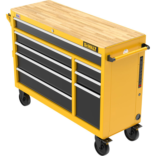 Postes de travail industriel mobile, 8 tiroirs, 52" la x Jaune Northern Industrial Supply Inc.