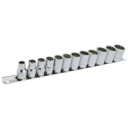 SS3812M-12 12-Point Metric Socket Set, 12 Pcs, 3/8" Drive Size Northern Industrial Supply Inc.