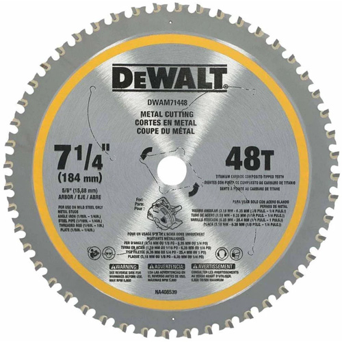 Circular Saw Blade, 7-1/4", 48 Teeth, Metal Use Northern Industrial Supply Inc.