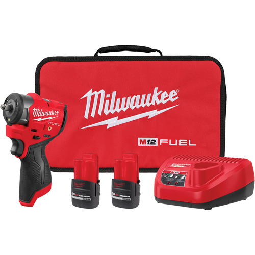 Ensemble de cl&eacute; &agrave; chocs sous-compacte M12 FUEL avec anneau de friction, 12 V, Mandrin 3/8" Northern Industrial Supply Inc.