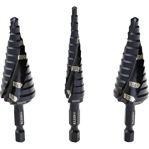 Step Drill Bit Set, 3 Pieces, High Speed Steel Northern Industrial Supply Inc.