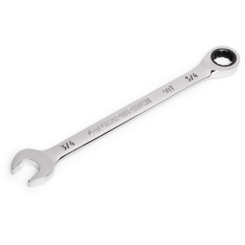 90-Tooth Ratcheting Combination Wrench, 12 Point, 3/4", Chrome Finish Northern Industrial Supply Inc.
