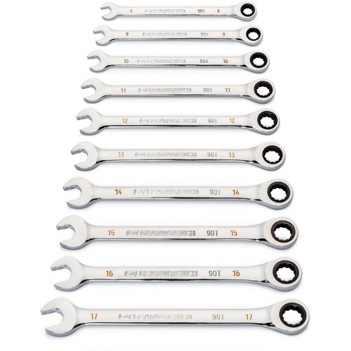 90-Tooth 12 Point Wrench Set, Ratcheting Combination, 12 Pieces, Metric Northern Industrial Supply Inc.
