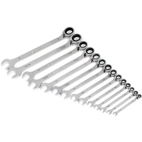 90-Tooth 12 Point SAE Reversible Ratcheting Wrench Set, Ratcheting Combination, 14 Pieces, Imperial Northern Industrial Supply Inc.