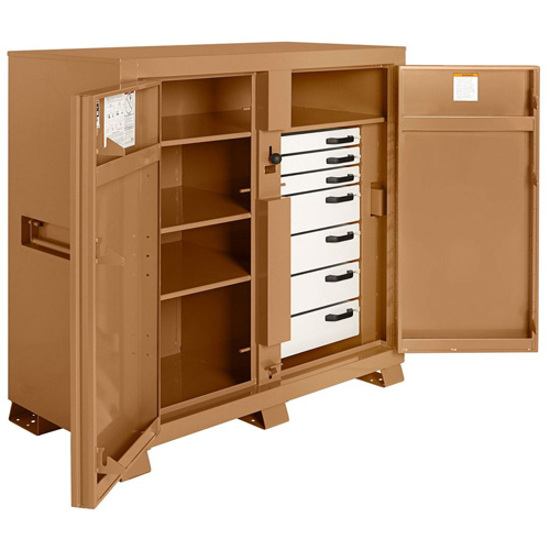 Model 112 Jobsite Cabinet with Padlock, Steel, 54.9 Cubic Feet, Tan Northern Industrial Supply Inc.