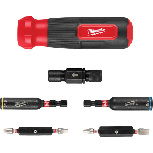 Tournevis multi-usage 8-en-1 avec embouts et tourne-&eacute;crous &agrave; chocs SHOCKWAVE, 8-1/3" lo, Prise Coussin&eacute;e Northern Industrial Supply Inc.