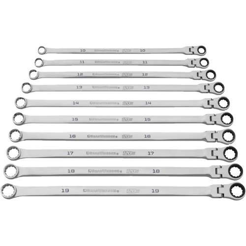 Jeu de cl&eacute;s Gearbox &agrave; t&ecirc;te flexible XL et cannelure universelle 120XP, Cl&eacute; polygonale, 10 morceaux, Imp&eacute;rial Northern Industrial Supply Inc.