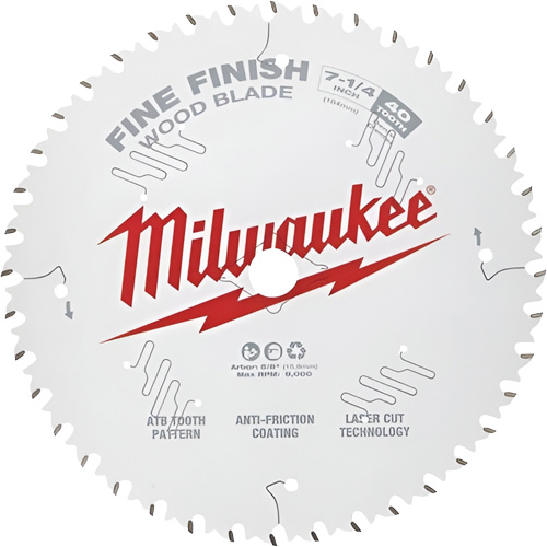 Fine Finish Circular Saw Blades, 7-1/4", 40 Teeth, Wood Use Northern Industrial Supply Inc.